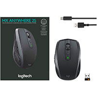 Logitech trådløs mus (Bluetooth/USB) Sort - MX Anywhere 2S