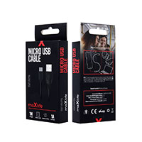Maxlife Micro USB kabel 1A - 1m (USB-A/microUSB) Sort