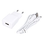 Maxlife MXTC-01 USB-Lader 1A (1xUSB-A) Hvid + USB-C Kabel