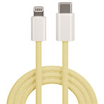 Maxlife MXUC-06 USB-C Kabel 20W - 1m (USB-C/Lightning) Gul