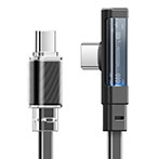 Mcdodo CA-3450 USB-C LED Gaming Kabel m/vinkel - 1,2m (USB-C/USB-C) Sort