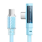 Mcdodo CA-3452 Vinklet USB-C Kabel m/Display - 1,2m (USB-C/USB-C) Bl