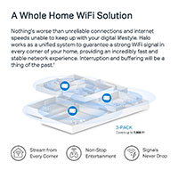 Mercusys Halo H80X Home Mesh WiFi Router - 3000Mbps (WiFi 6) 3pk