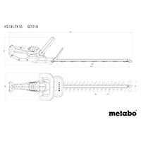 Metabo HS 18 LTX 55V Ledningsfri Hkkeklipper m/Batteri (18V)