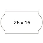 Meto Permanent Etiket - 36x1200stk (26x16mm) Hvid
