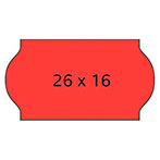 Meto Permanent Etiket - 6x1200stk (26x16mm) Rd
