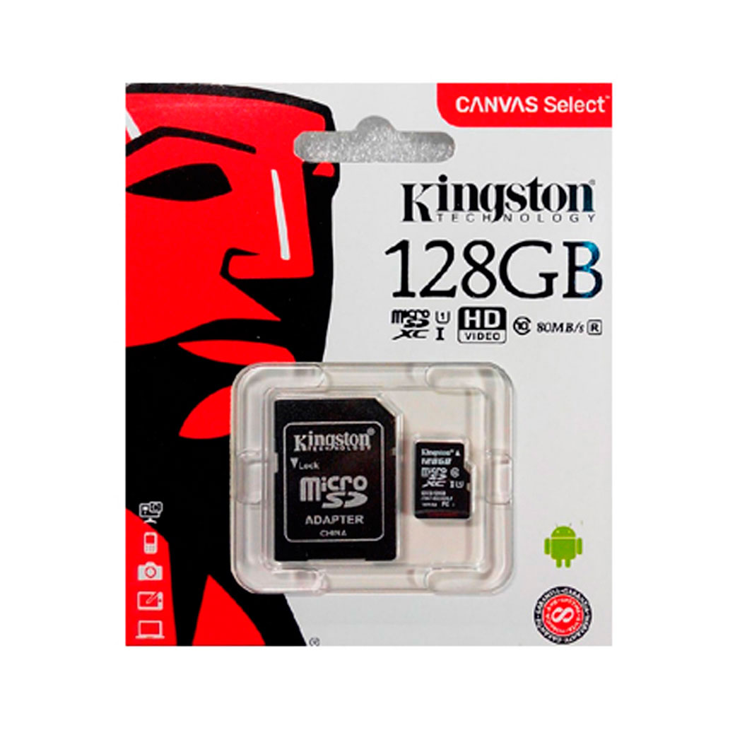 Micro 128GB V10 m/adapter (UHS-I) Kingston