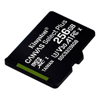 Micro SDXC Kort 256GB V30 A1 (UHS-I) Kingston Canvas Select