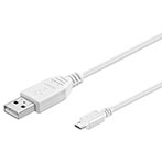 Micro USB Kabel - 0,15m (Hvid)