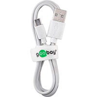 Micro USB Kabel - 0,5m (Hvid) Goobay