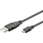 Micro USB Kabel - 0,5m (Sort) Nedis