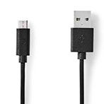 Micro USB Kabel - 1m (Sort) Goobay