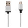 Micro USB kabel 2,4A - 2m (USB-A/USB Micro-B) Slv