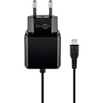 Micro USB oplader m/fast kabel 3A - 1,5m (1xUSB) Goobay
