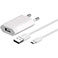 Micro USB oplader Slim 1A - m/kabel (1xUSB) Hvid - Goobay
