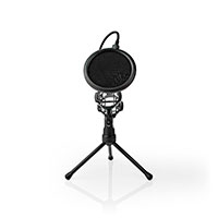 Mikrofon bordstativ m/stjreduktionsfilter (Fast) Nedis
