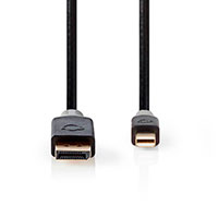 Mini DisplayPort til DisplayPort kabel 8K - 2m (1.4) Gr