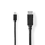 Mini DisplayPort til DisplayPort kabel 8K - 2m (1.4) Sort