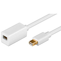 Mini DisplayPort Forlngerkabel - 1m (Hvid)