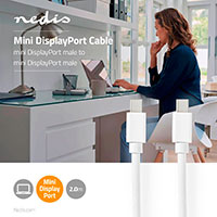 Mini DisplayPort kabel 8K - 2m (1.4) Hvid - Nedis