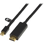 Mini Displayport til HDMI kabel m/lyd - 2m (Sort)