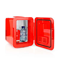 Mini køleskab m/hank - 4 liter (12/230V) Rød - Nedis