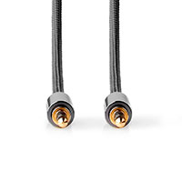 Minijack kabel - 1m (Han/Han) Metalgr - Nedis