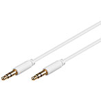 Minijack kabel Super Slim - 0,5m (Hvid)