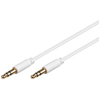 Minijack kabel Super Slim - 1,5m (Hvid)
