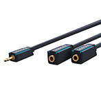 Minijack Splitter kabel Clicktronic - 10cm