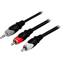 Minijack til phono kabel (Pro) - 0,5 meter