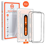 Mobile Origin Orange Skrmbeskyttelse t/iPhone 15 Plus m/ramme + applikator (9H) 2pk