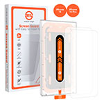 Mobile Origin Orange Skrmbeskyttelse t/iPhone 15/Pro m/applikator (9H) 2pk