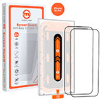 Mobile Origin Orange Skrmbeskyttelse t/iPhone 15 Pro m/ramme + applikator (9H) 2pk