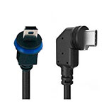 Mobotix S7x Vinklet Mini USB Kabel - 1m (Mini USB/USB-C)