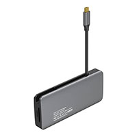 MOKiN MOUC1801-J 10-i-1 USB-C Dock (3xUSB-A/USB-C/HDMI/3,5mm/VGA/2xRJ45/Kortlser)