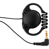 Mono On-Ear høretelefon (m/earhook) Sort - Monacor