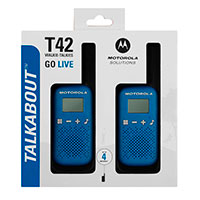 Motorola Talkabout T42 Walkie Talkie - 2-Pack (4 km) Bl