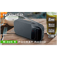 Muse M-025 R Brbar FM Radio - Sort