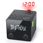 Muse DAB+ Clockradio m/projektor (LED Display)