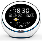 Nasa WSP1500 Vejrstation m/Højttaler (Temperatur/Luftfugtighed/Bluetooth) Hvid