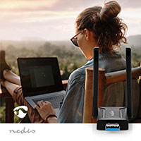 Nedis AC1200 USB WiFi Adapter m/Antenne (300Mbps)
