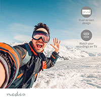 Nedis ACAM51BK Action kamera 4K Dual Screen m/WiFi (4K/30Hz)