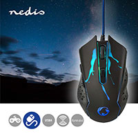 Nedis Gaming Mus m/RGB (3600dpi)