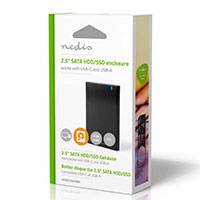 Nedis Harddisk Kabinet USB 3.2 Gen1 - 2,5tm (USB-A/USB-C)