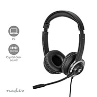 Nedis On-Ear Stereo Headset (USB-C/USB-A)