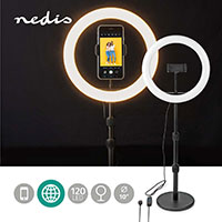 Nedis Ring Light t/Smartphone m/Bordstativ (USB)