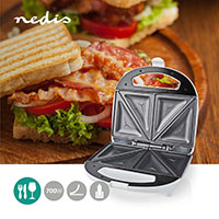Nedis Sandwich Maker 700W (20,5 x 12 cm)