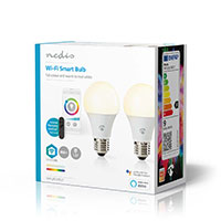Nedis SmartLife dæmpbar LED pære E27 - 9W (60W) RGB - 2-Pack