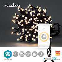 Nedis SmartLife WiFi Lyskæde 20m (200 LED) Varm hvid